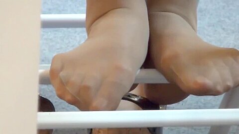 Candid studying Asian in Nylons }{ | watch  HD candid camera sex video for free
