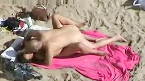 2 different couples at it on the beach | watch  HD candid camera porn movie for free
