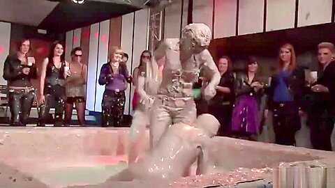 Two Hot Chicks In A Mud Fight | watch  HD candid cam sex movie for free