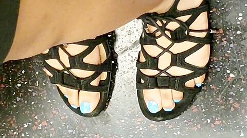 Candid Light blue toes | watch  HD voyeur cam xxx movie for free