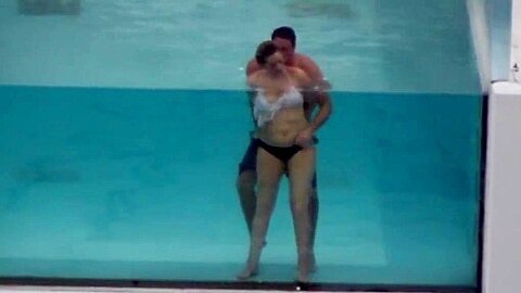 Another couple fucking in the pool | watch  HD spy cam sex video for free