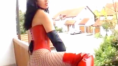 ANJA LEATHER FETISH GERMAN LADY | watch  HD candid camera porn video for free