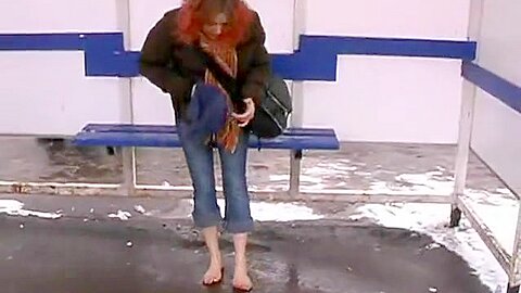 Cutie In Rubber Shoes Teases Her Feet | watch  HD hidden camera sex video for free