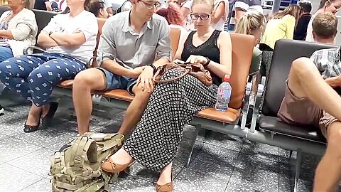 Syntribation at Airport | watch  HD spy camera porn video for free