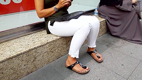 Girls sexy feets hot pedicured toes in birkens | watch  HD spy cam porn video for free