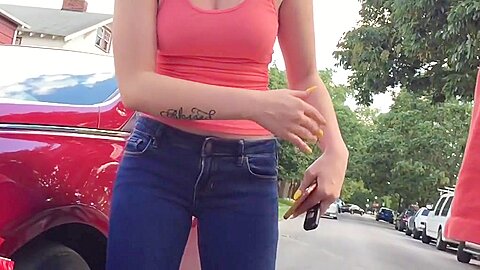 Hot blonde college girl nice ass in jeans | watch  HD spy cam xxx video for free