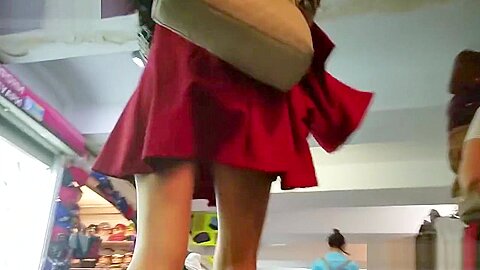 Brunette In Red Dress | watch  HD hidden camera porn video for free