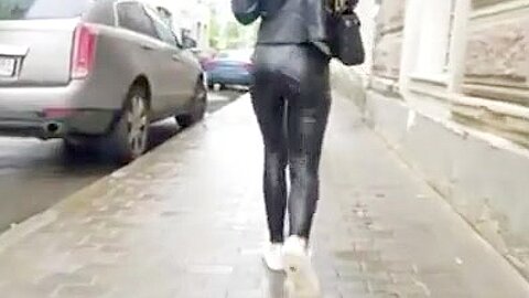 Hot ass in leather pants | watch  HD spy camera xxx movie for free