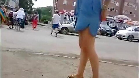 Crazy upskirt (fake) at the bus stop. Spy-cam. | watch  HD voyeur camera sex video for free