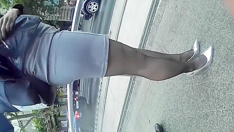 Take a look at these saucy women flaunting their long legs | watch  HD candid camera xxx movie for free