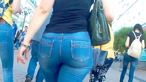 Big ass brunete in jeans | watch  HD spy camera porn video for free