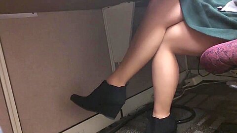 TF Wearing Tights Black Booties | watch  HD voyeur camera xxx video for free
