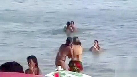 Horny French couple has sex in the water | watch  HD hidden camera porn video for free