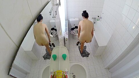 Voyeur (fake) hidden cam girl shower Porn toilet | watch  HD spy camera sex video for free