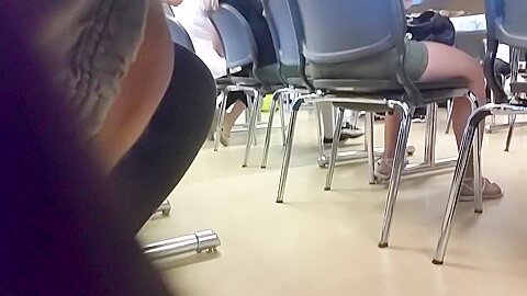 Sexy ass candid feet in class 2 | watch  HD hidden cam sex video for free