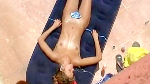 Hot Babe Sunbathing | watch  HD candid cam sex video for free