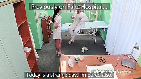 Doctor fucks nurse then patient in his fake hospital | watch  HD hidden camera sex video for free
