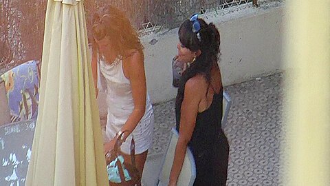 Two hot babes caught on a voyeur (fake) amateur cam in HD | watch  HD spy camera porn movie for free