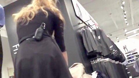 Clothes store worker upskirt (fake) | watch  HD spy camera porn video for free