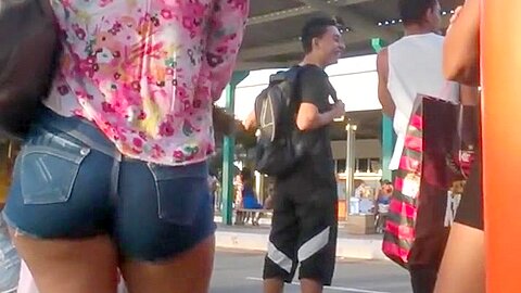 Ass in shorts that deserved a whistle | watch  HD hidden camera sex movie for free