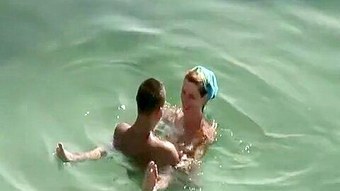 Small tits and puffy nipples nudist fucking in water | watch  HD hidden camera porn video for free