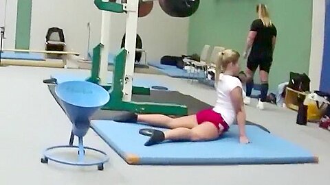 Sexy weightlifter girl during workout | watch  HD spy cam porn video for free