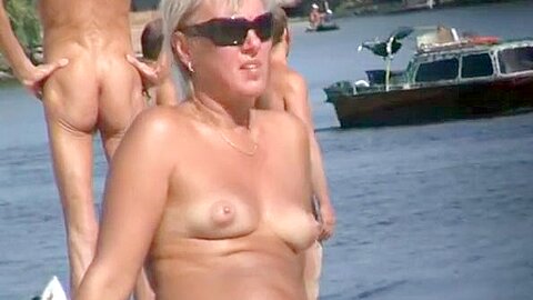 Voyeur (fake) at beach films nudists | watch  HD candid cam porn movie for free