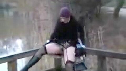 Crazy girl tries to sit on a pole | watch  HD hidden camera porn movie for free