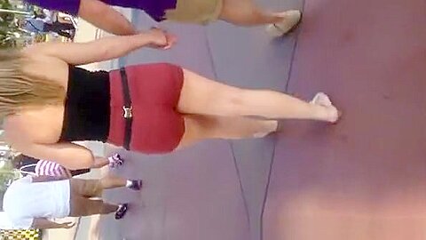Tight dark red shorts ass | watch  HD candid camera porn video for free