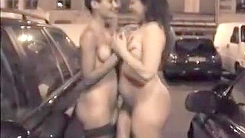 Drunk prostitutes walk down the street | watch  HD candid cam xxx video for free