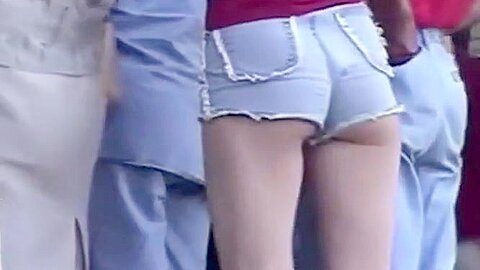 Girl in a sexy shorts | watch  HD hidden cam sex movie for free