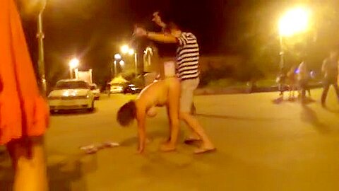 Striptease on the street | watch  HD voyeur camera sex movie for free