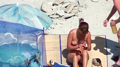 Nudist woman takes off her clothes | watch  HD candid cam sex movie for free