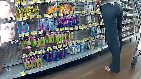 Chick with nice ass wearing black pants | watch  HD voyeur camera sex movie for free