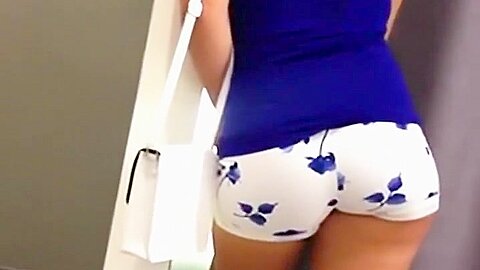 Engaging ass in lovely hot shorts | watch  HD spy camera xxx movie for free