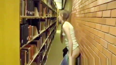 Naked girl in library | watch  HD hidden cam porn video for free