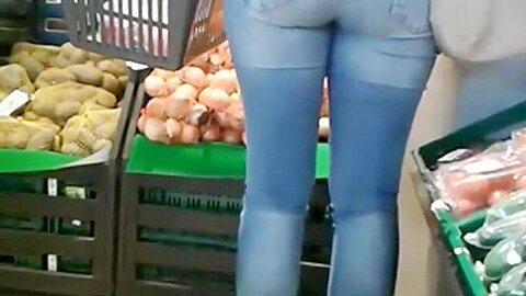 Hottest melons in a store fruit section | watch  HD candid cam sex movie for free