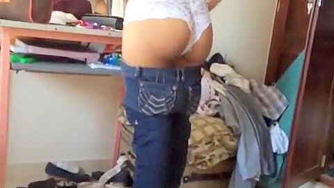 Wife with great ass dressing | watch  HD hidden cam porn movie for free