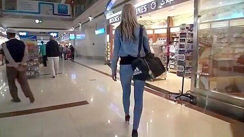 Nice ass blonde in tight jeans pants | watch  HD voyeur camera xxx video for free