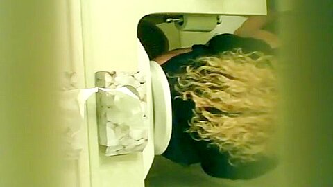 Toilet spied from way above | watch  HD hidden cam porn video for free