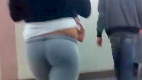 Sexy ass girl in leggings | watch  HD hidden cam porn video for free