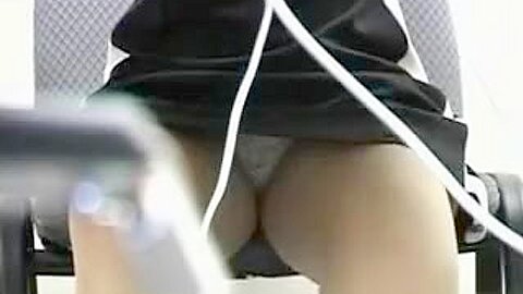 Upskirt (fake) in office | watch  HD spy camera xxx movie for free