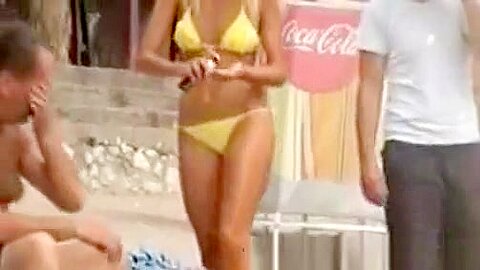 Sexy blonde on the beach | watch  HD hidden cam sex video for free