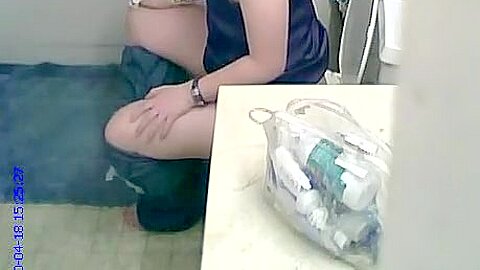 Caught in the bathroom | watch  HD voyeur cam porn video for free