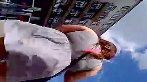 Chick in gray dress - 2 | watch  HD spy cam sex video for free
