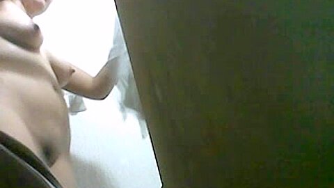 My friends sister in bathroom 3 | watch  HD hidden camera porn movie for free
