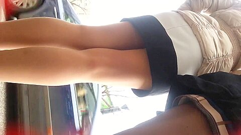 spy sexy brunette mini skirt romanian | watch  HD spy camera porn video for free