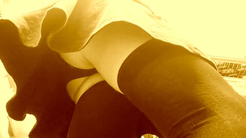 Mmm sexy goth girl upskirt thigh high stockings | watch  HD hidden cam xxx video for free