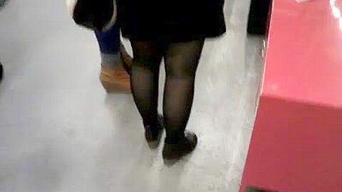 A few seconds with black pantyhosed legs. | watch  HD hidden camera xxx video for free