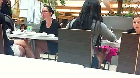 Time Lapse foodcourt legs | watch  HD candid cam porn video for free